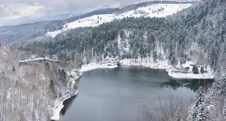 Neuweiher Lakes in winter - Vosges France