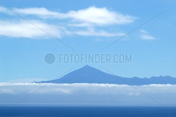 PIC du Teide Vu de l'le de la gomera Kanarien