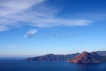 Lignaghia Cove von Cap Rosso Corse gesehen