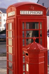 Phone box and red letter-box Cornwell