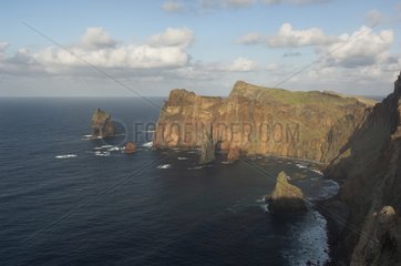 Cliffs of volcanic origin of Cabo San Lourenço Madeira