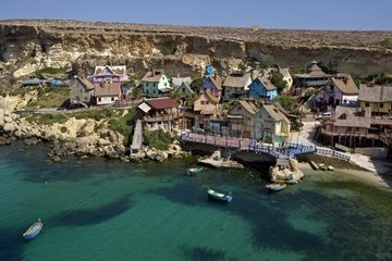 Dorf als Popeye Film Set Malta gebaut