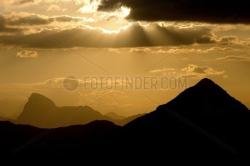 Sunrise from Servizio Pass in San Giacomo Valley Italy