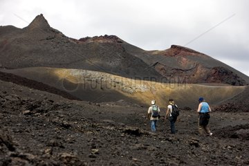 Ökotourismus auf dem Sierra Negra -Vulkan auf Isabela Island