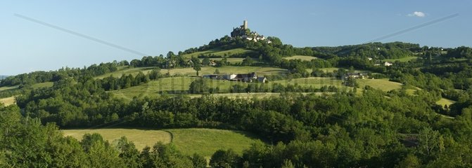 Medieval mound of Turenne in a landscape of bocage