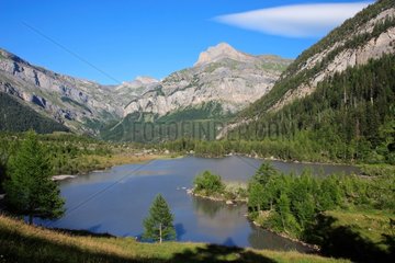 Derborence lake in the Alpes valaisannes Switzerland