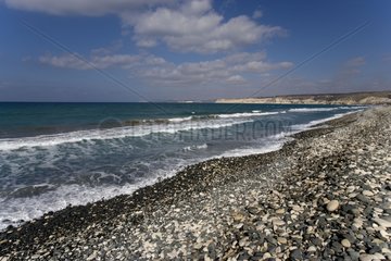 Pebbles beach at the south of Cyprus