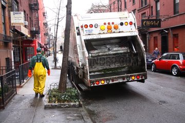 Waste collection in a district of New York