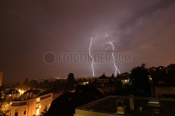 Thunderstorm on Lausanne Switzerland
