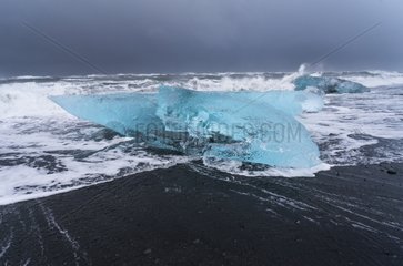 Jokulsarlon beach - Vatnatjokull glacier Iceland