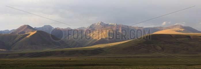 Mountain landscape at dusk - Kyrgyzstan