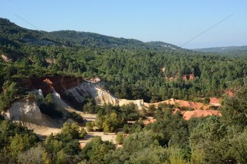 Old ochre quarry at Colorado de Rustrel in Provence - France