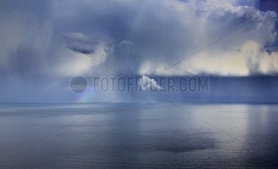 Sailing water in a storm on the Adriatic Ancona Italy