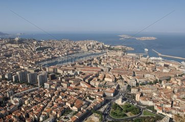 Air shot of Marseille Bouches-du-Rhône