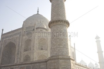 Blick auf die Basis des Taj Mahal Minarett Agra Uttar Pradesh