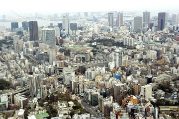 Anblick von Tokio gesehen von Mori Tower Japan