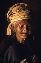 Portrait of an old woman India