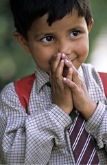 Portrait Schoolboy Srinagar India