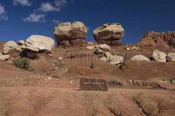 Twin Rocks in Utah USA