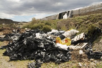 Plastikmüll aus Landwirtschaftshouse Andalusia
