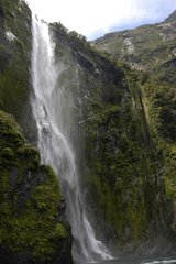 Waterfall Milford Sound Fiordland New Zealand