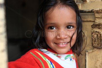 Portrait of smiling girl Varanassi India
