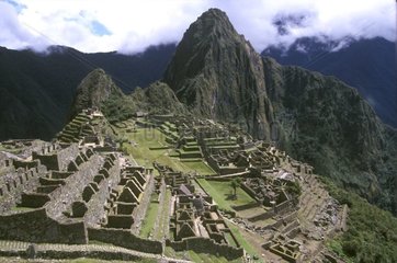 Inca city sanctuary of Machu Picchu Peru