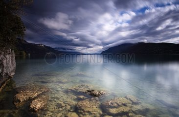 Bourget lake at dusk - Alpes France