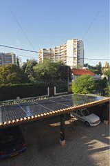 Photovoltaic panels on a roof Côte d'Azur France