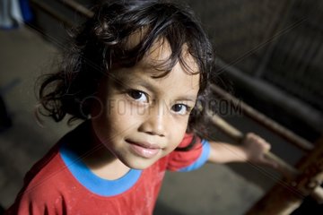 Portrait of girl Village Gangga Lombok Indonesia
