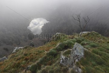 Hohneck landscape in the mist - Vosges France