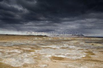 Hverir geothermal fields at the foot of Namafjall mountain