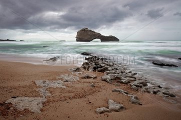 The breakthrough rock Biarritz - Basque Coast France