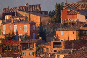 Houses in Roussillon village France