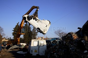 Jib Crane in einem Recyclingzentrum