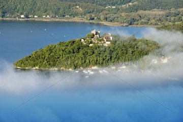 Fog on the Lake Bourget in autumn - France