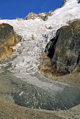Glacier of Pre of Bart in the Valley Italian Tag