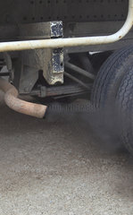 Exhaust gas from a truck diesel engine  France