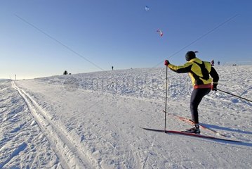 Ski -Tour an der Spitze von Markstein in den Vosges France