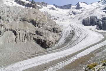 Glacier of Pilatte Ecrins National Park Alps France