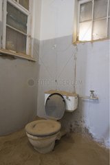 Old bath room in Diamond ghost town Kolmannskuppe Namibia