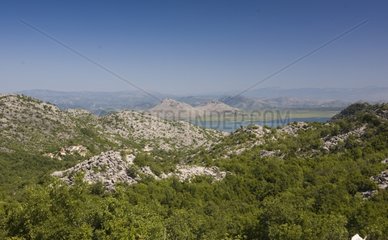Rocky landscape around Lake Skadar in Montenegro