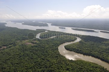 Aerial view of Maroni river French Guiana