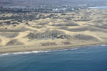 City of Play del Ingles umgeben von Dunes Canary Islands
