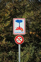 Panel prevention against fire - Provence France