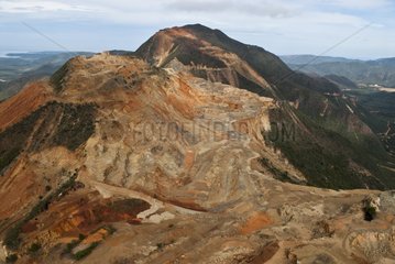 Aerial view of a nickel mine in New Caledonia