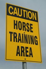Sign for Training race horse in swimming pool Australia SA