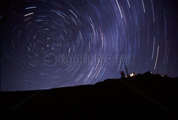 Rotation du ciel au-dessus de l'observatoire du Pic-du-Midi