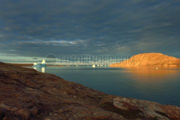 Landscape under the midnight sun - Scoresbysund Greenland