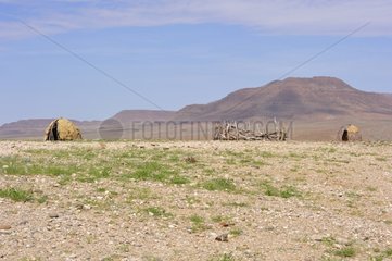 Himba village abandoned in the Kunene region in Namibia